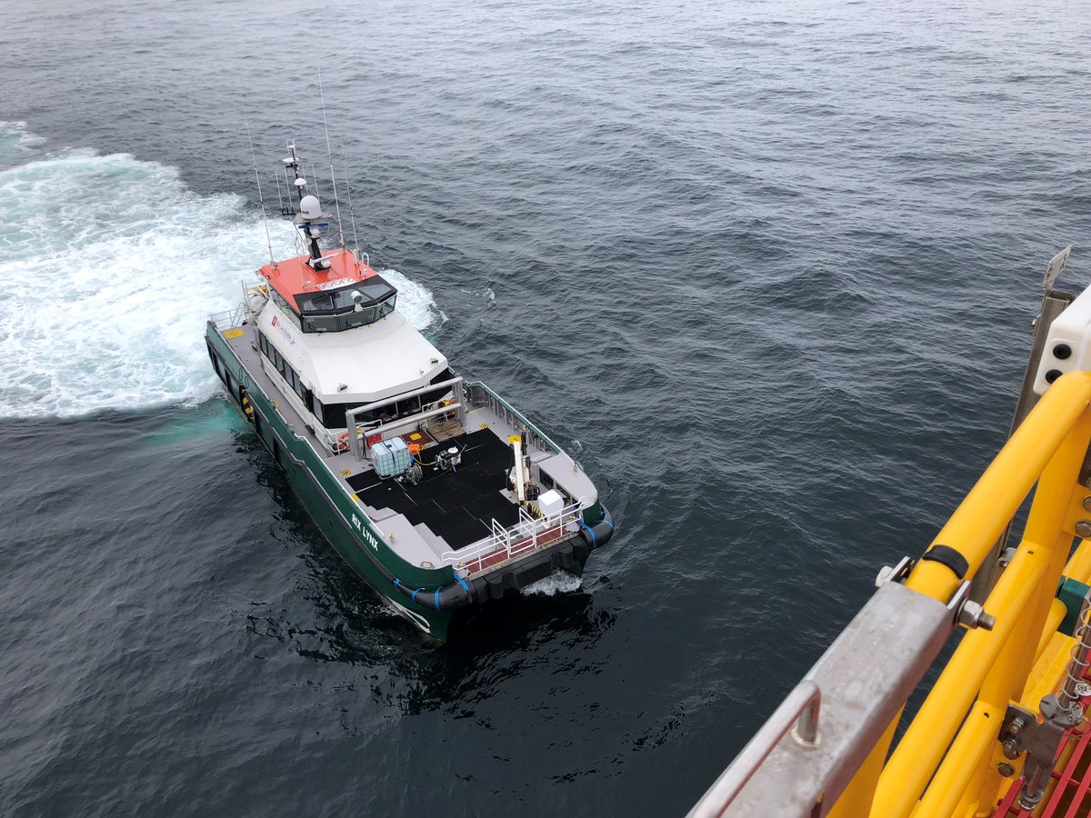 Picking up at the Beatrice offshore wind farm in the Moray Firth earlier today.