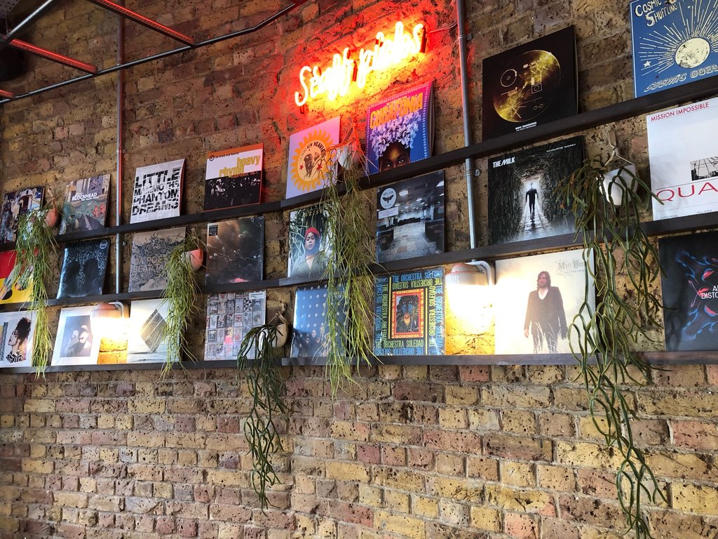 New Installation at Old Street Records. Trailing rhipsalis break up the record wall and add a little artificial foliage into the mix. They do a pretty awesome ☕ too. 

#ArtificialPlantInstallation #ArtificialPlant #FakePlant #PlantInstallationLondon