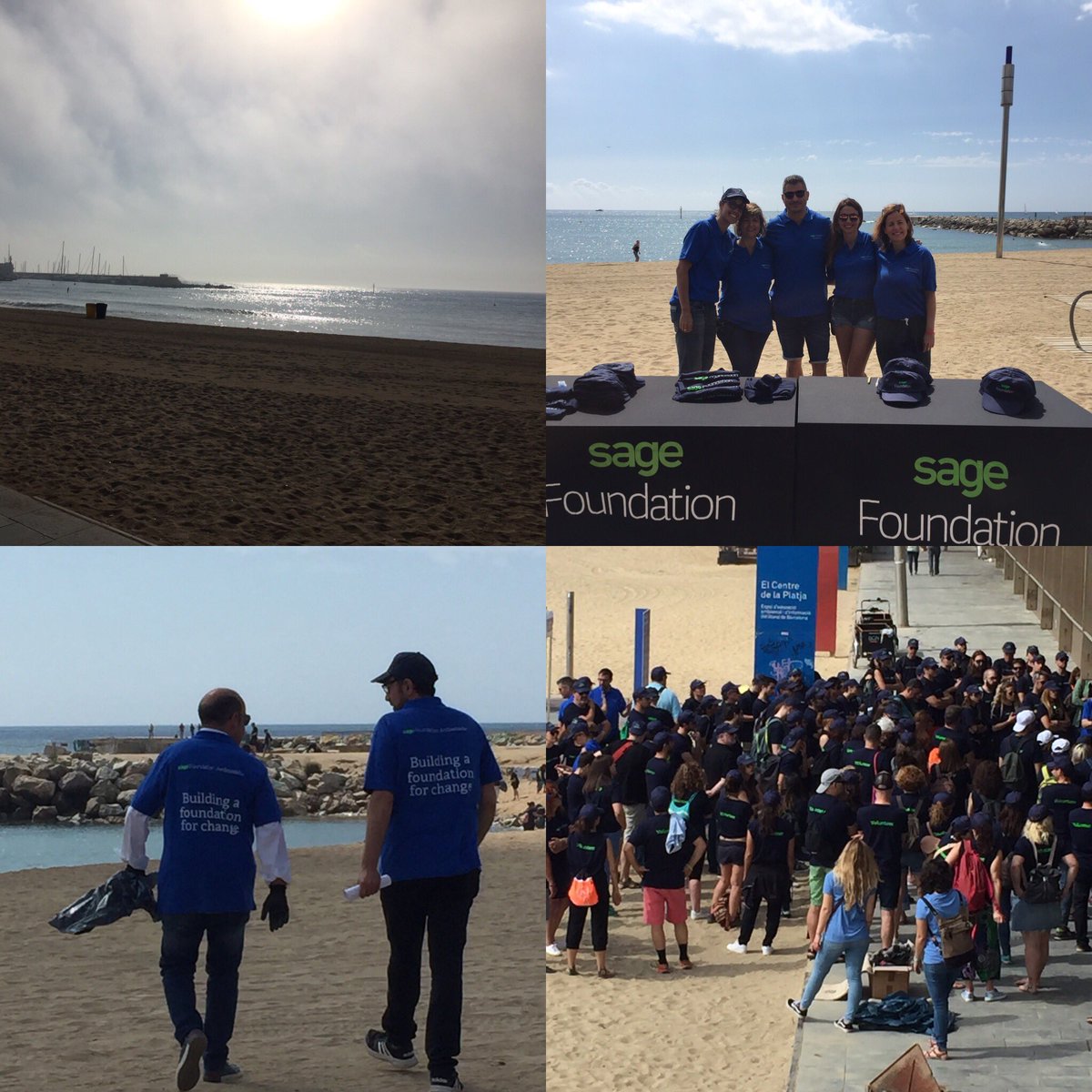 Anyone else get to spend Friday like this? 200 @SageSpain colleagues and @sagepartners #volunteering for #WorldOceansDay with @sagefoundation #WOD #marinelitter #basuramarina #barcelona #doitforyou ☀️🦀🏖