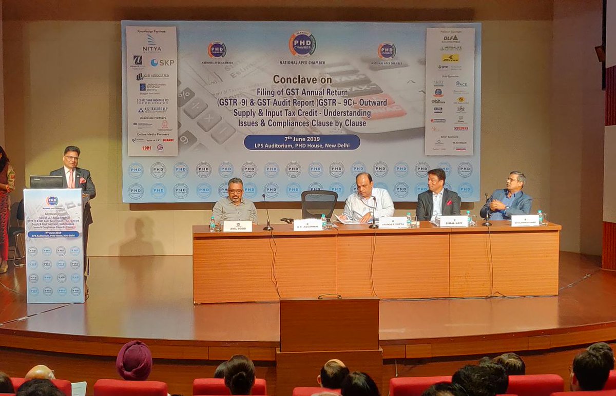 phdchamber's tweet photo. Conclave on βFiling of GST Annual Return (GSTR -9) & GST Audit Report (GSTR - 9C) - Outward Supply & Input Tax Credit - Understanding Issues & Compliances Clause by Clause"
@nsitharaman @FinMinIndia @cbic_india @Taxindiaonline @icsi_cs @CAclubindia @ICAICMA @JainTax https://t.co/susfiEoU4S