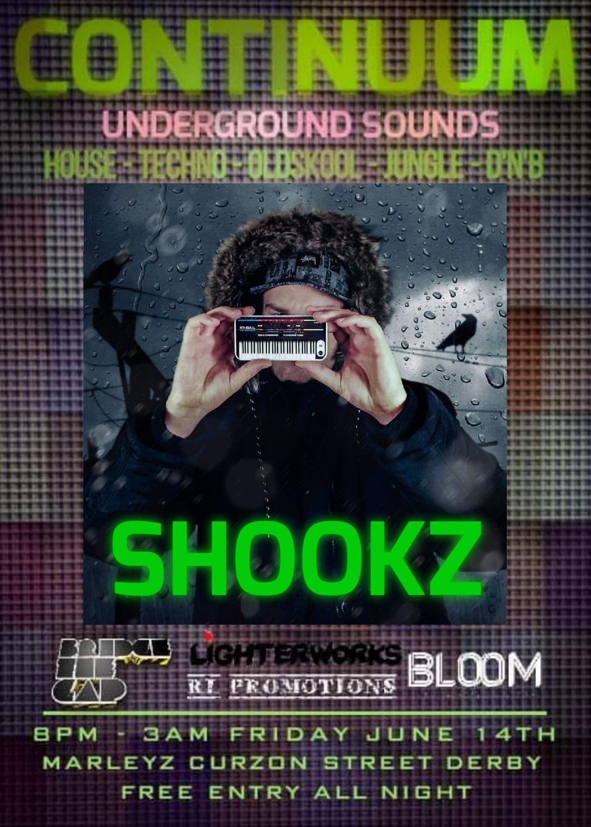 A week today and I’ll be touching down in Derby for Continuum at Marleyz...