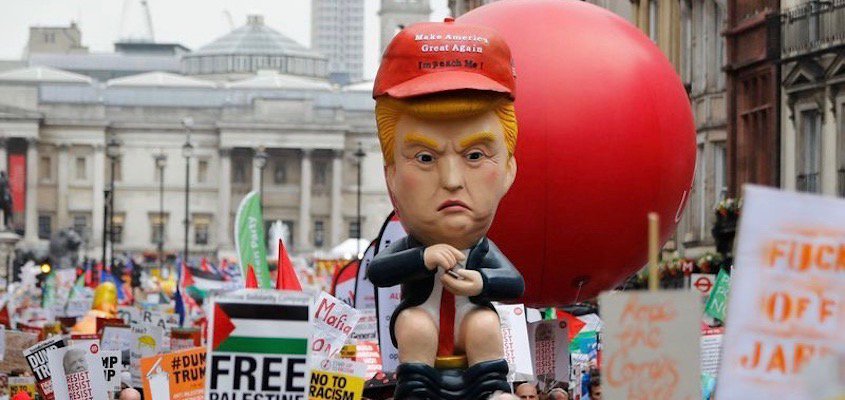Freedom Rider: How to Protest Trump 
by Margaret Kimberley
bit.ly/2WZzQTP
If the British really oppose Trump’s policies they should dump their own government, which backs Washington to the hilt – and then they should apologize to the world for Britain’s crimes.