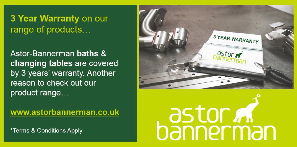 AstorBannerman's tweet photo. @AstorBannerman produce high quality #care products using the best materials. For added reassurance, we offer 3 years' warranty on our range of #ChangingTables & #Baths...https://t.co/y5aZFhmAVr
#AssistedBaths #AssistedBathing #CareProducts #PatientHandling https://t.co/kIUyAX2F42