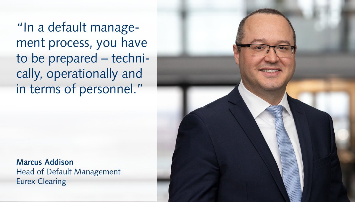 EurexGroup's tweet photo. As part of a #DefaultManagement process, #clearing houses can conduct auctions to manage the risk associated with a default. In our interview, #EurexClearing’s Marcus Addison explains what makes a successful auction and how it is conducted. https://t.co/PVOtepgipn https://t.co/65TliA6baw