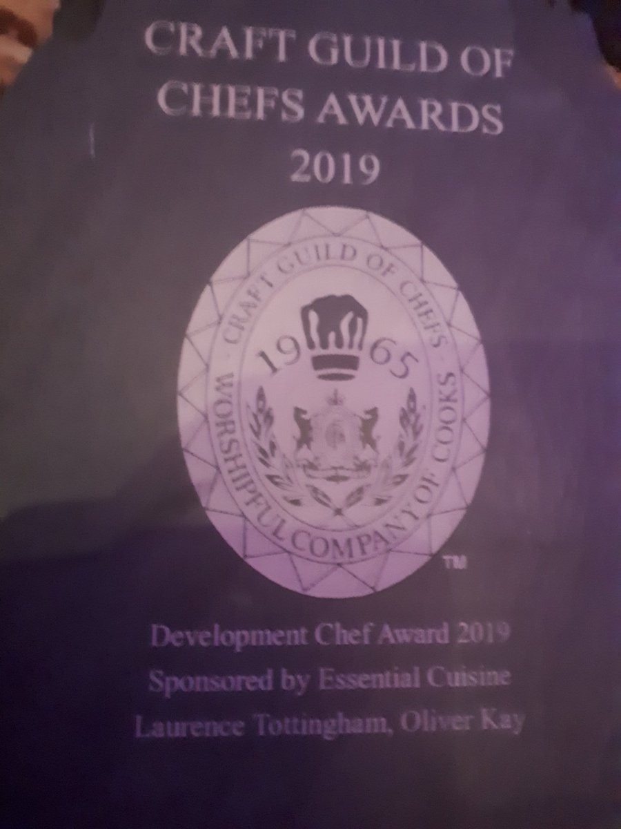 Won Development chef of the year award last night. Feeling very proud. thankyou to all who supported this <a href="/Craft_Guild/">Craft Guild of Chefs</a> <a href="/OLIVERKAY_/">OLIVER KAY PRODUCE</a> A massive Honour!
