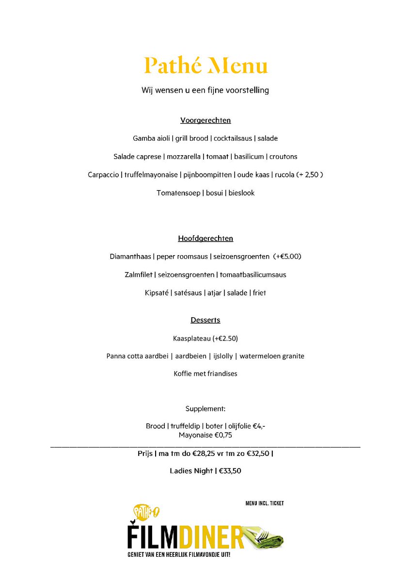 Onze nieuwe menu kaarten zijn ingegaan! Een grotere versie van alle menu’s kunt u aan de linkerkant van onze Facebook pagina vinden! 
 
 Hopelijk tot snel!
 
 facebook.com/villarubenshof…