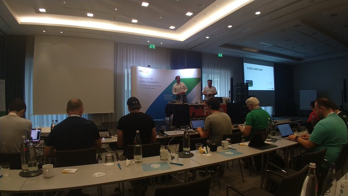 CJeucken's tweet photo. Next up are Gerko van Veen and Dennis van Veen giving their 'RES 2 Ivanti Workspace Manager, bridging gaps!' presentation. What's going on with Appsense and RES Workspace. #OldNamesWereBetter #E2EVC https://t.co/L74MlI6wdf