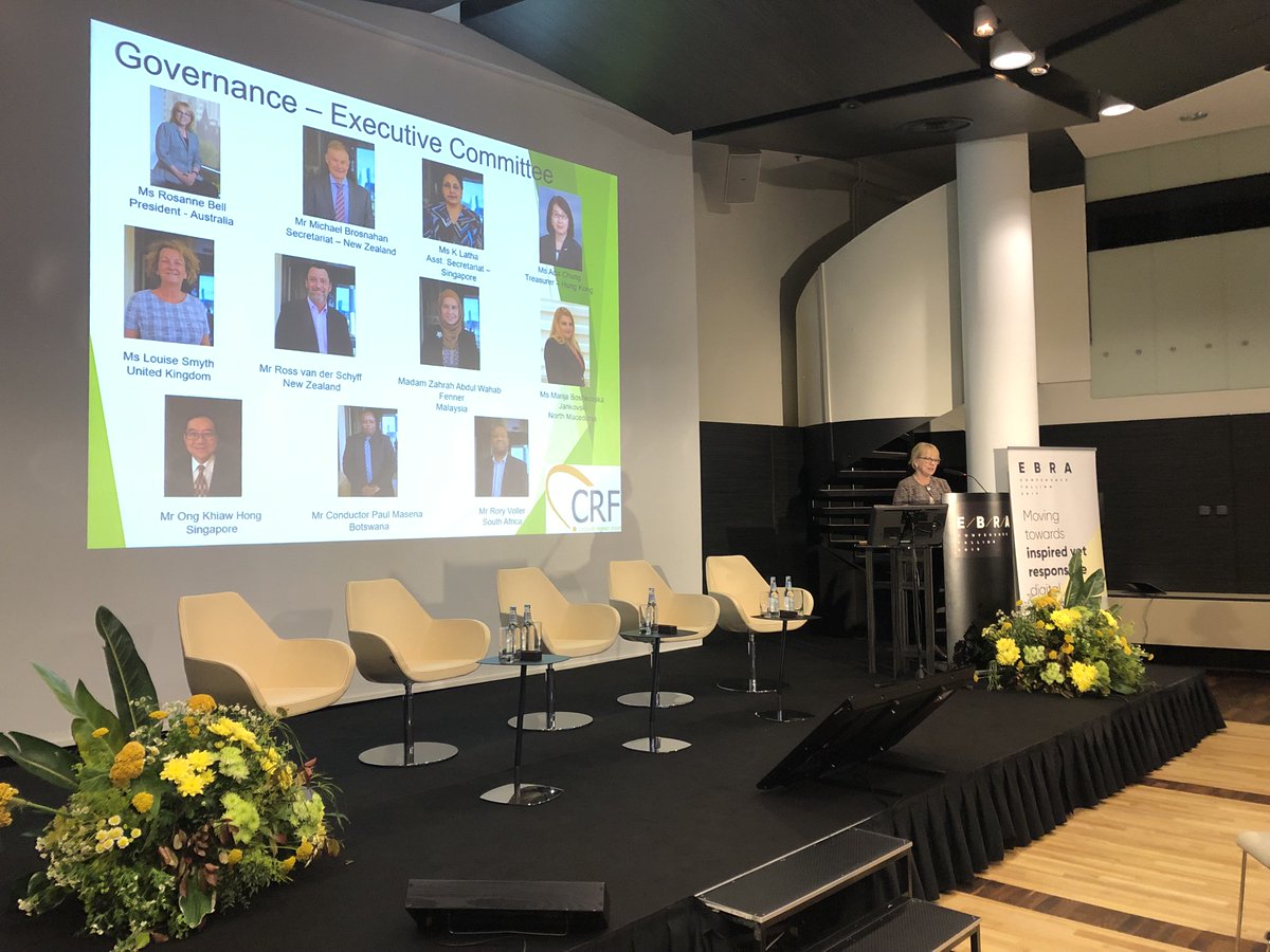 Ms. Rosanne Bell is introducing the Corporate Registers Forum (CRF) @CorpRegForum and its activities.
#EBRATallinn #CRF