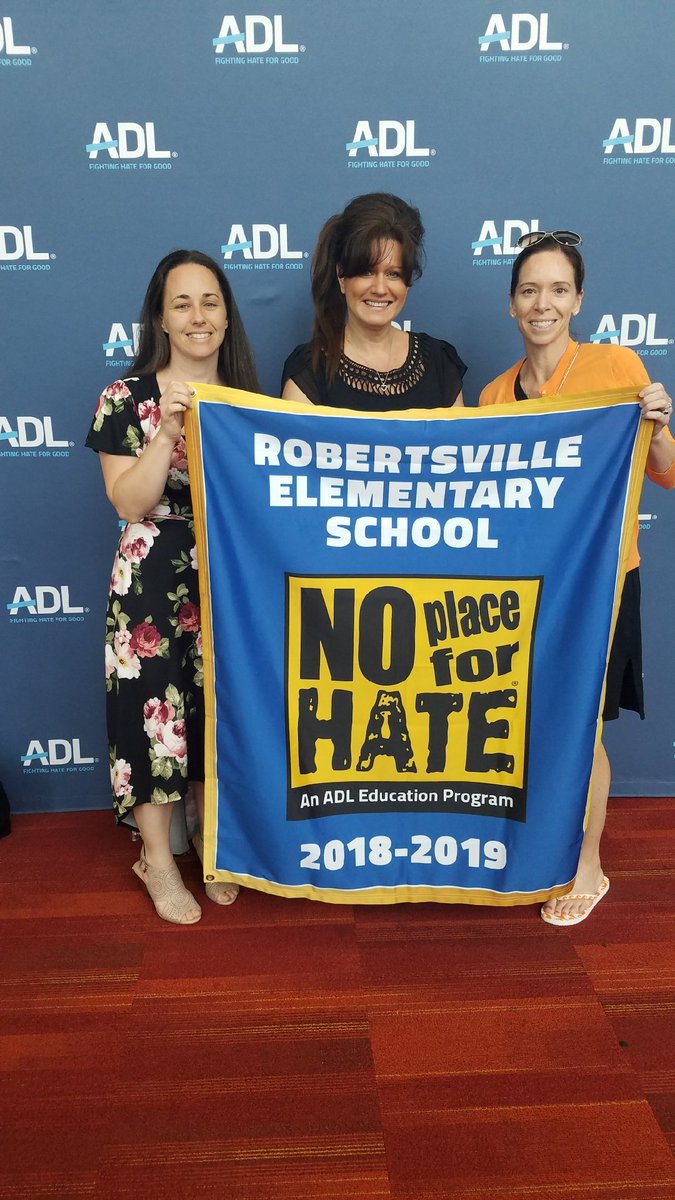 RobertsvilleES's tweet photo. Mrs. Georges, Mrs. Tongring &amp; Ms. Winters represented Robertsville at the No Place for Hate recognition ceremony today! Earlier this year we declared our school No Place for Hate and worked together on several activities as a part of this effort. Awesome work all! @ADL @MTPSNJ https://t.co/Ly0fRweytf