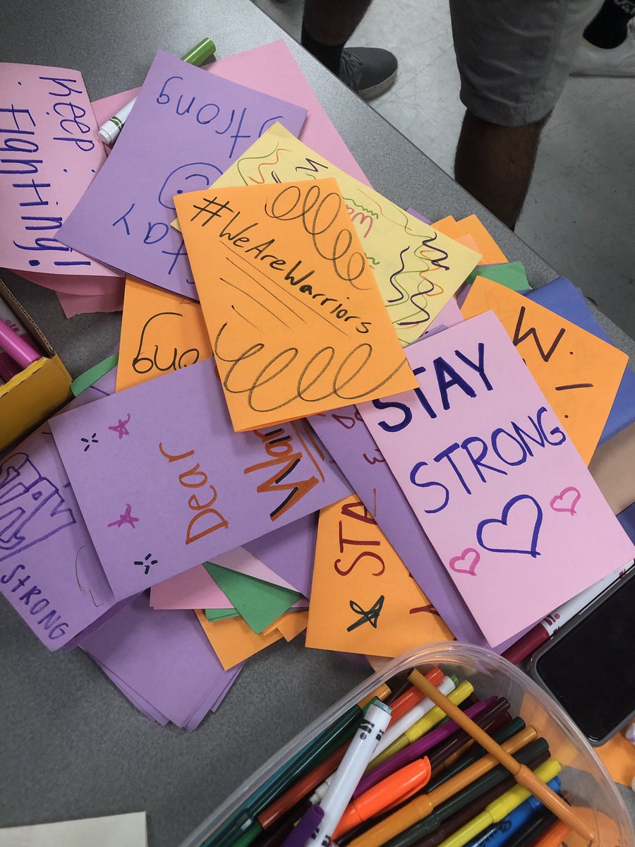 Writing letters for warriors at today’s meeting💛💙 <a href="/belikejake1/">be like jake</a>