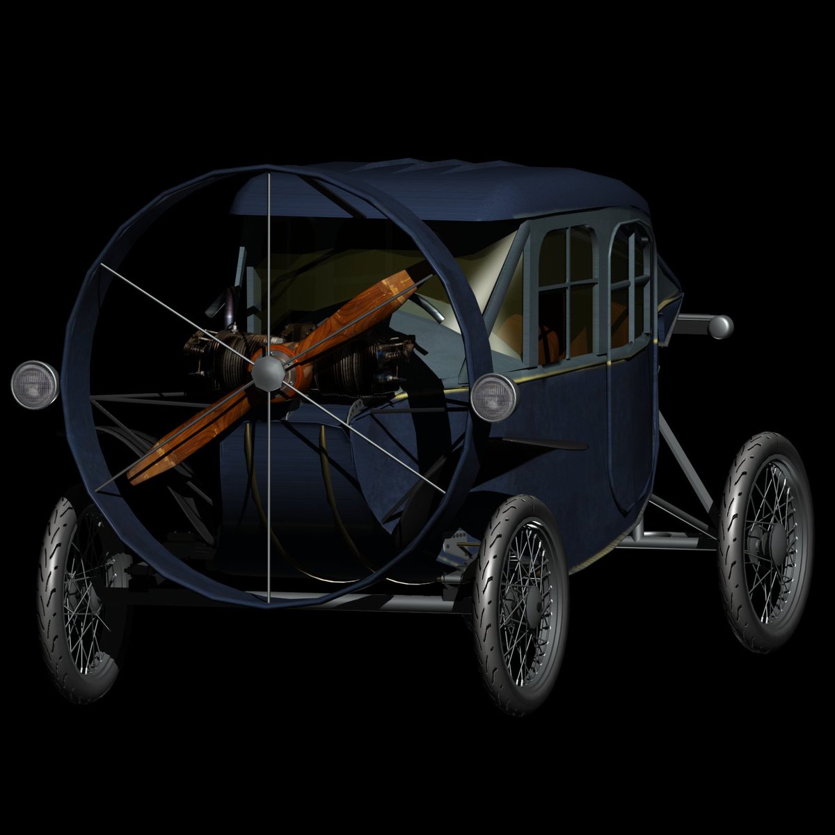 3DModelCar's tweet photo. DOWNLOAD https://t.co/GFGXP2bTHL Propeller Driven Car from 1921 https://t.co/tDF01LzUfI