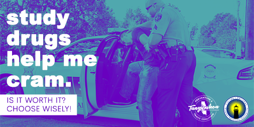 TRACCPREVENTION's tweet photo. Study drugs help you cram? You won’t learn anything in the back of a police car. You can’t make it to your final if you are going to jail. Choose wisely!

Learn more: https://t.co/Sq4Sp7sGAQ https://t.co/socKYxcyhw
