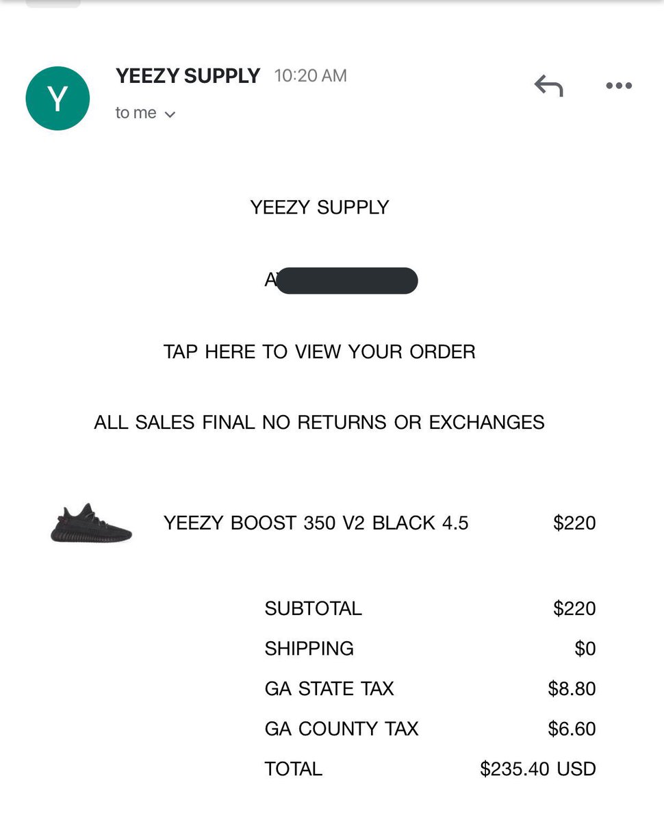 yeezy supply shipping