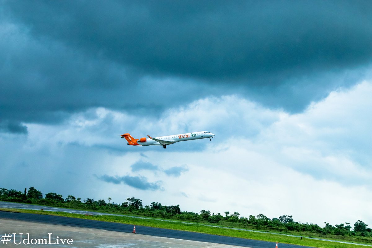 aksgovt's tweet photo. The launch of this maiden flight by @ibomairlines is a testament to the vision of rapid industrialization based on the three gateways:  Land, Sea and Air that I have been emphasizing. - @MrUdomEmmanuel https://t.co/GittNxziDf