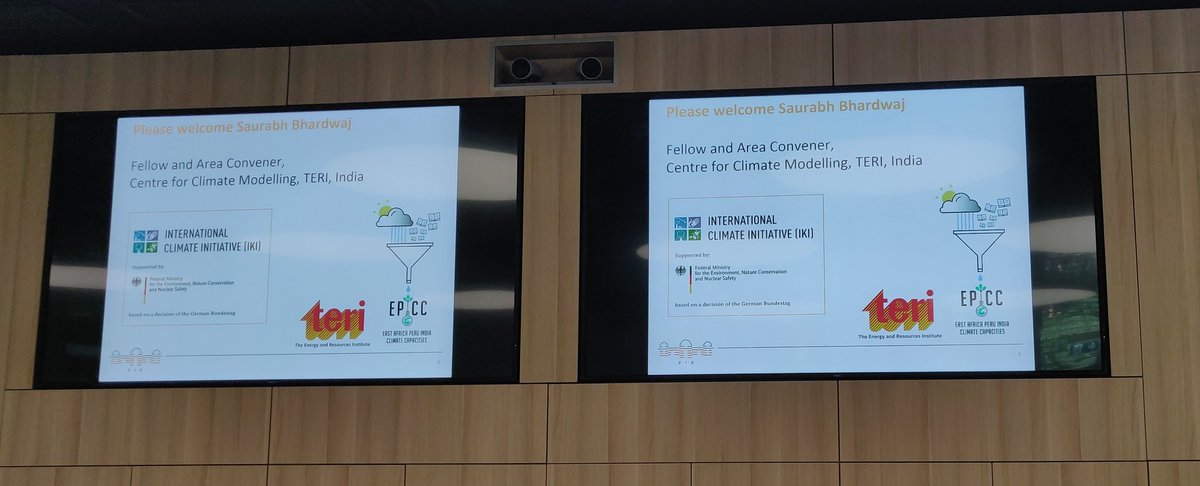 Saurabhsays_'s tweet photo. Honored to showcase the work profile to the gathering at @PIK_Climate in the presence of Prof Schellnhuber and #EPICC team. Presented the @EpiccPik #India component that @teriin and @PIK_Climate are jointly taking forward with support from @iki_bmu @DWD_klima #Climate #Extremes https://t.co/ZS6hxllIcI