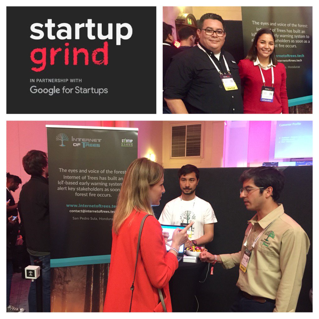 hondurasembuk's tweet image. Emprendedores Hondureños🇭🇳 @TeamIoTrees 🌳📡 & @mauisoft📈📲 presentan sus soluciones innovadoras en la edición 2019 de @StartupGrind #SGEurope en Londres