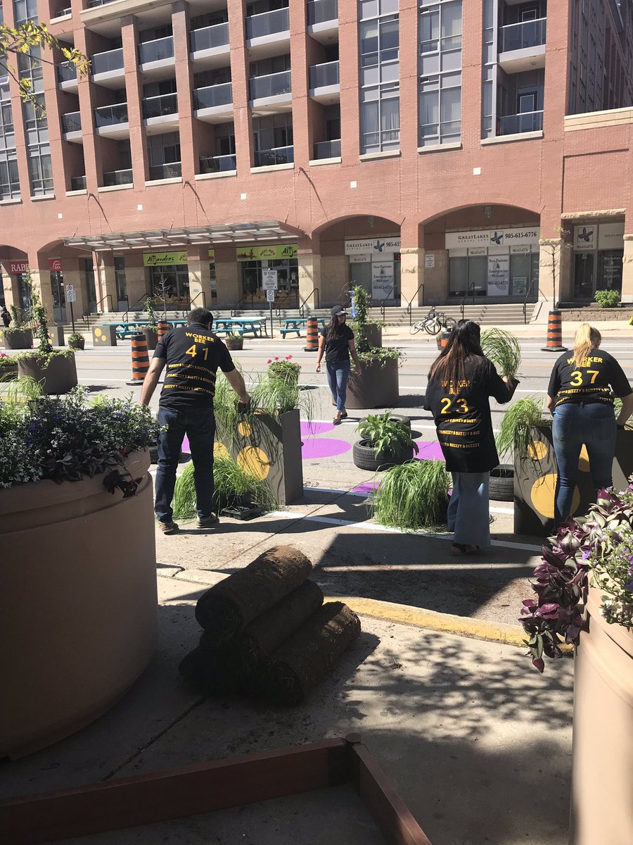 mariannecass's tweet photo. #Tacticalurbanism in action...what can happen when streets are made more vibrant and safe for #pedestrians and #cyclists! #SaugaDowntown Fill out our survey: https://t.co/TCLRikeTNF https://t.co/AVmHg2oPLA