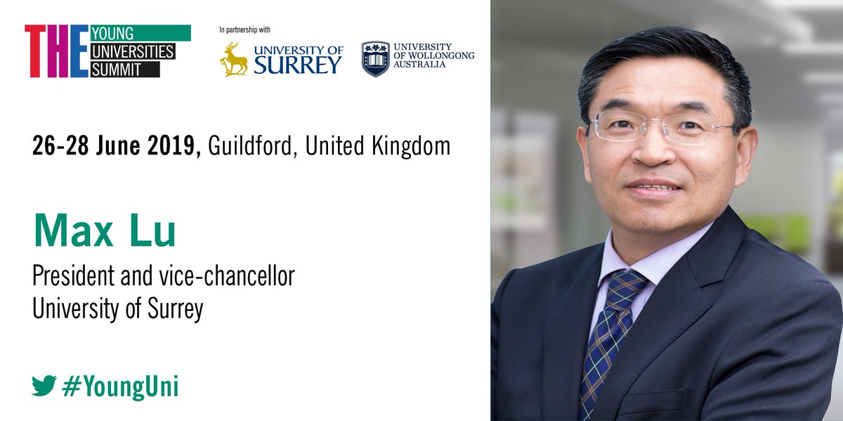 We're delighted to announce that Max Lu (<a href="/uniofsurreyVC/">University of Surrey VC</a> <a href="/oneinbillion/">Max Lu</a>) will be joining us at the Young Universities Summit for a panel session discussing the global outlook for higher education. #YoungUni 
More details available here: theworldsummitseries.com/young
