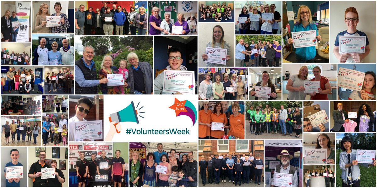 Wow.... and this is just a snapshot of #volunteering in #Staffordshire.
These wonderful people represent countless hours of invaluable and vital support, making a huge difference to real lives in our communities. Thank You. #VolunteersWeek #DoingOurBit