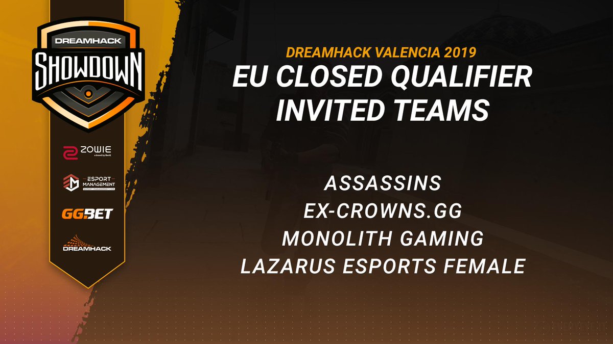 Welcome the 4 teams who are invited to the EU closed qualifiers for #DHShowdown Valencia!

p.s. so much CS:GO to talk about 😍