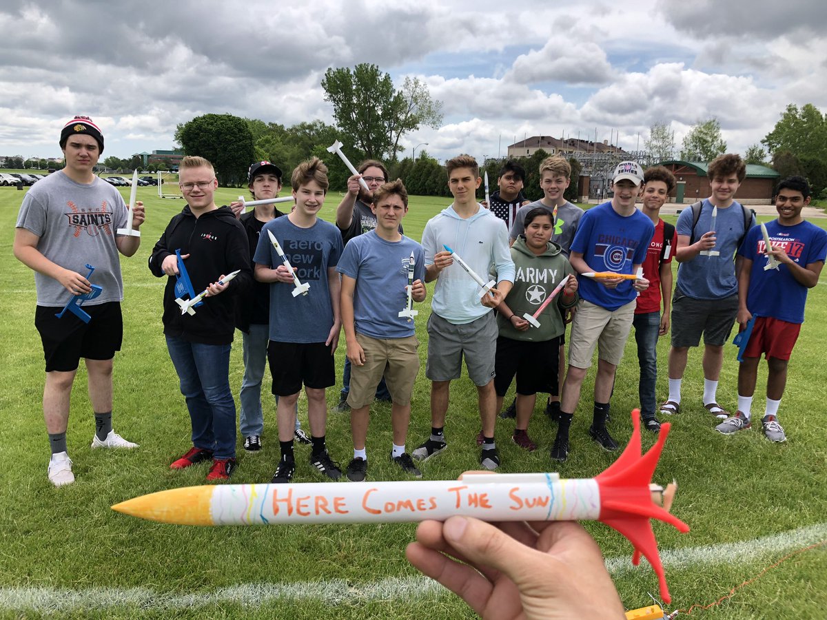 HussainAutos's tweet photo. Launched rockets on our final day of Engineering CAD. I used a C6 engine incognito’d as an “A6” engine to launch higher than the students and they fell for it. Great times. I will miss this class! #EngineeringCAD https://t.co/1ZiW11rjSg