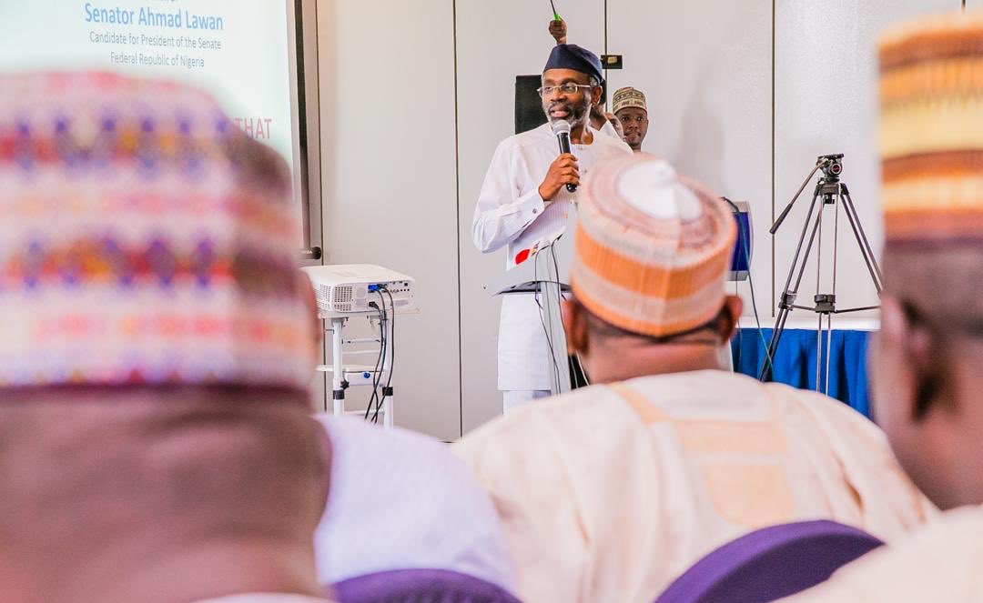 Opetuyii's tweet image. Hon. @femigbaja attended the official unveiling of “A National Assembly That Works For Nigerians,” the vision statement of Senator Ahmad Lawan for the 9th @NGRSenate @HiltonAbuja. 
June 7th, 2019. 
📸: @Ayoxtreme