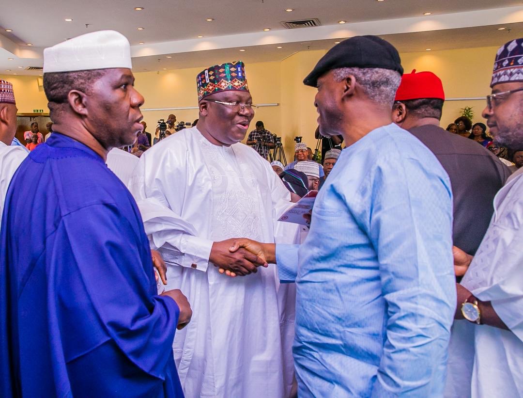 Opetuyii's tweet image. Hon. @femigbaja attended the official unveiling of “A National Assembly That Works For Nigerians,” the vision statement of Senator Ahmad Lawan for the 9th @NGRSenate @HiltonAbuja. 
June 7th, 2019. 
📸: @Ayoxtreme