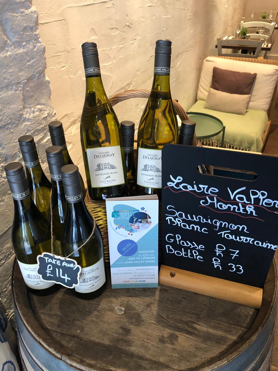 Super happy to be featured for the Loire Valley Month by <a href="/LoireValleyWine/">Loire Valley Wines</a>  🍷
Discover new wine and pop by the restaurant to try a delicious Light Crispy and Mineral Sauvignon Blanc (Touraine) 

Glass £7 Bottle £33
Take Away for Picnic £14