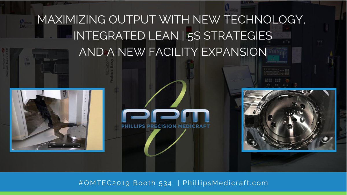 PhillipsMedi's tweet photo. Introducing 5-axis Palletized Robotic Milling. Increased speed, reduced set-ups, running products on-demand, and in some cases running lights out. Coming soon. See at #OMTEC2019 #HighVolumeImplantManfucturing | #PPMsServiceDrivenSolutions | #implants | #orthopedics https://t.co/fuanS9Ji0Q