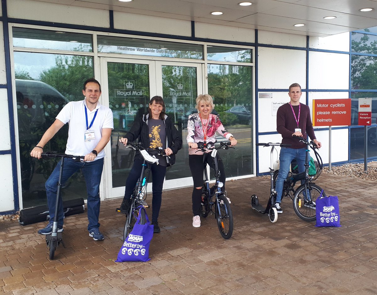 RicsRodriguez's tweet photo. Another initiative by @SloughCouncil #sustainabletransportteam #betterby @RoyalMail worldwide distribution centre #slough we have supported by promoting #biketowork and access to becoming more @ActiveSlough from our store in #bathroad @DecathlonSlough Big thank you! 🚴♂️🛴🌐 https://t.co/bLbc96ePWs