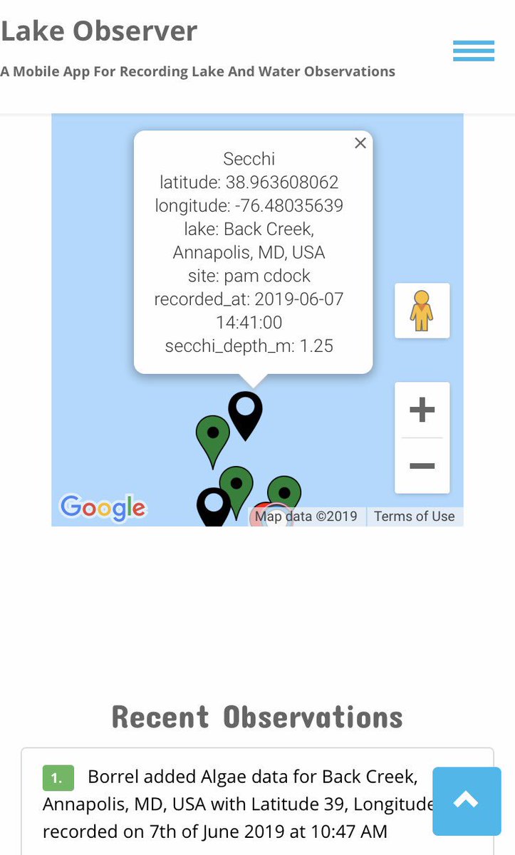lisa_borre's tweet photo. I just recorded my weekly #Secchi depth measurement and other #waterquality observations with the @GLEONetwork #LakeObserverApp. Jumping the gun to get things ready for this year’s @SecchiDipIn. #SDI2019 https://t.co/uqNPmhPAv4 https://t.co/R7rdwK7U09