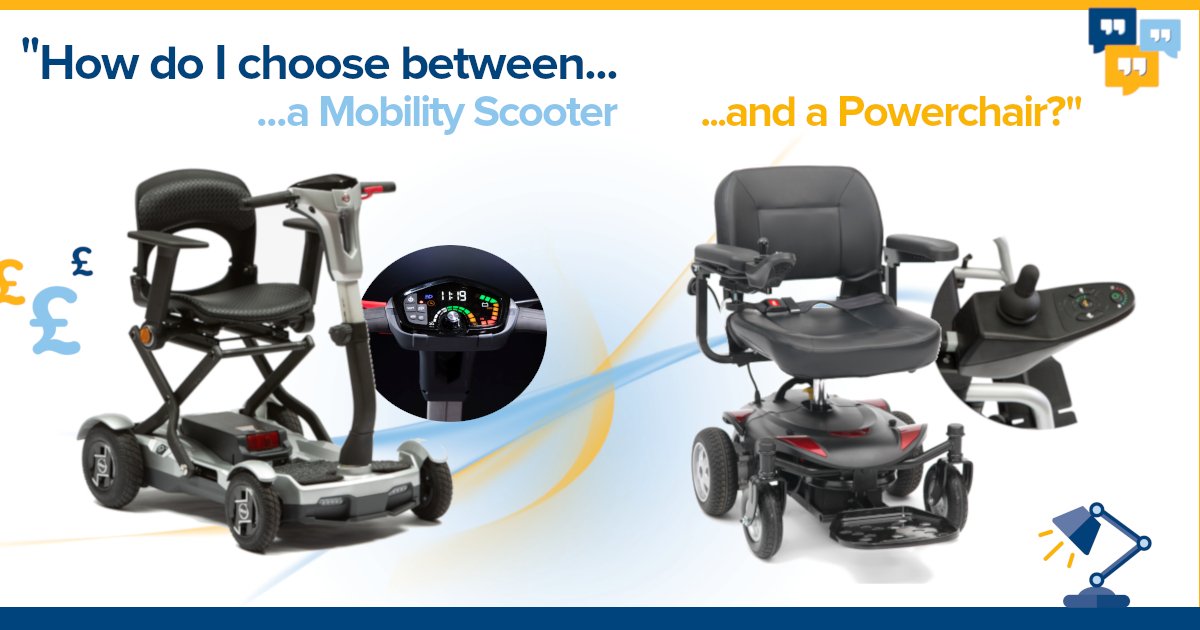 DDHRetailUK's tweet photo. There are many differences between a Scooter and a Powerchair. It's important to choose what best meets a persons needs when powered mobility can have a positive impact on their life. Here is a help guide!
https://t.co/eAuPc7DY9K
#scooter #powerchair #therightchoice #drivecares https://t.co/6NjNw8OVQA