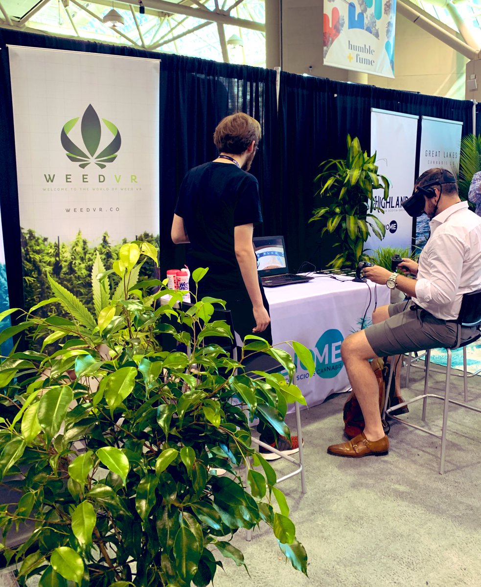 WEED_VR's tweet photo. Stop by the @BiomeGrow booth #2014  today and test out #WeedVR. Thanks @GTONGE1 for stopping by! #LiftCoExpo https://t.co/evH6fNJf7q