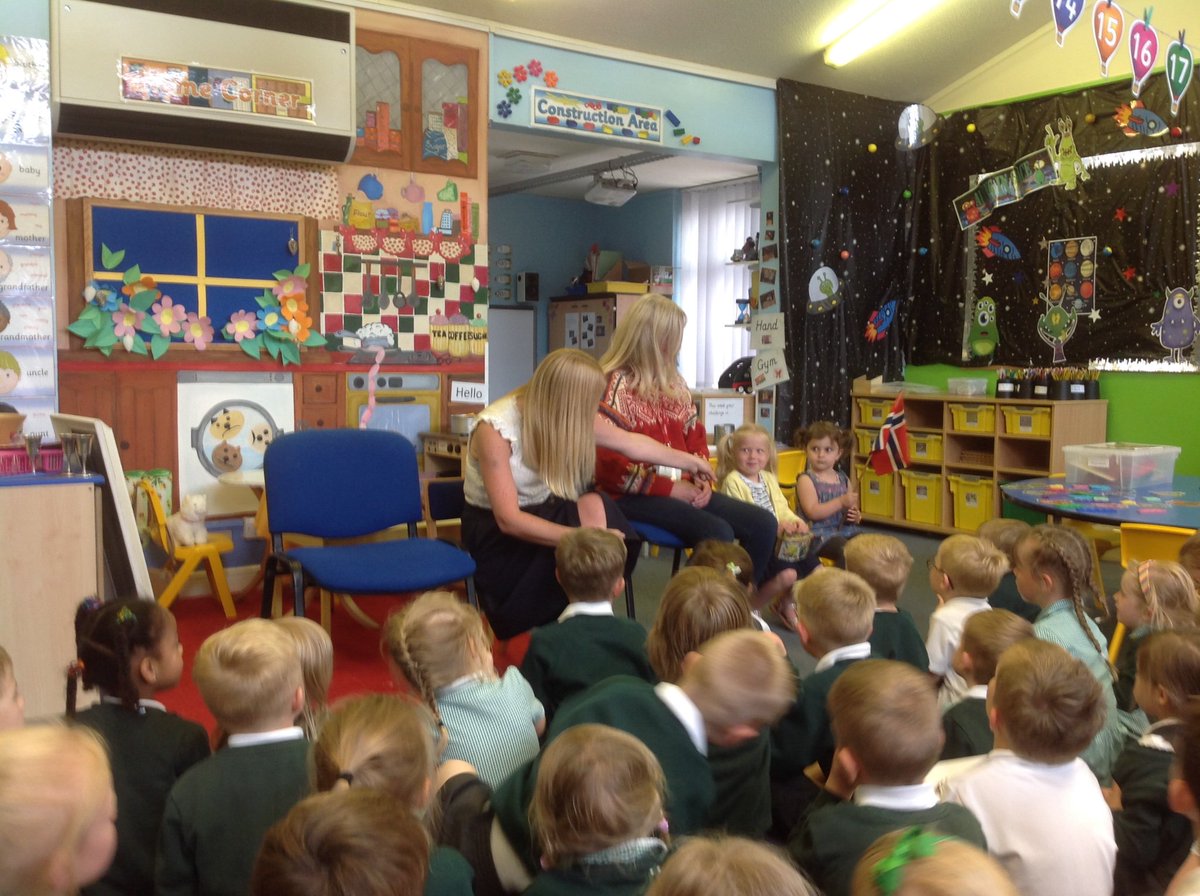 foundationClas1's tweet photo. The children enjoyed talking to our visitor, Astrid.  They asked her lots of questions about Norway. @Acreheads7ST @foundationClas1 https://t.co/kvcN4cztTi