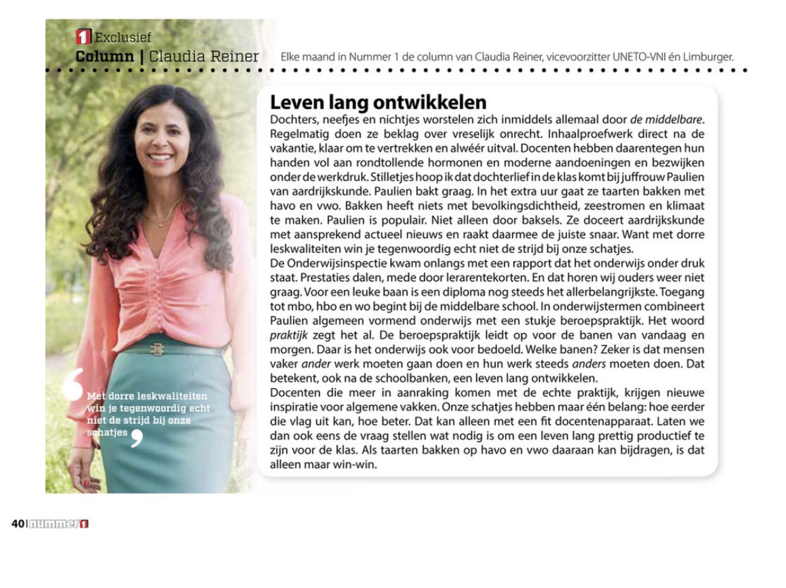 Luchtig stukje over docenten &amp; leerlingen (de schátjes anno 2019)  en een leven-lang-leuk en productief ontwikkelen. Dat is toch iedereen is een gegund! view.publitas.com/nummer-1/tijds…