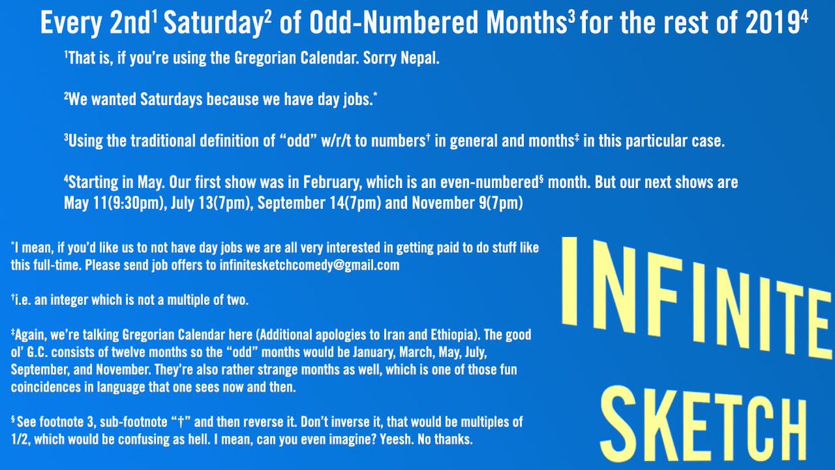 MyleswithaY's tweet photo. Oh hey Infinite Sketch’s website is live! Check it out! Our next show is July 13th and tickets go on sale soon. Also, it’s a wedding website because why not:
https://t.co/fllV8r9Vyk https://t.co/KBXWQ3FuZ5