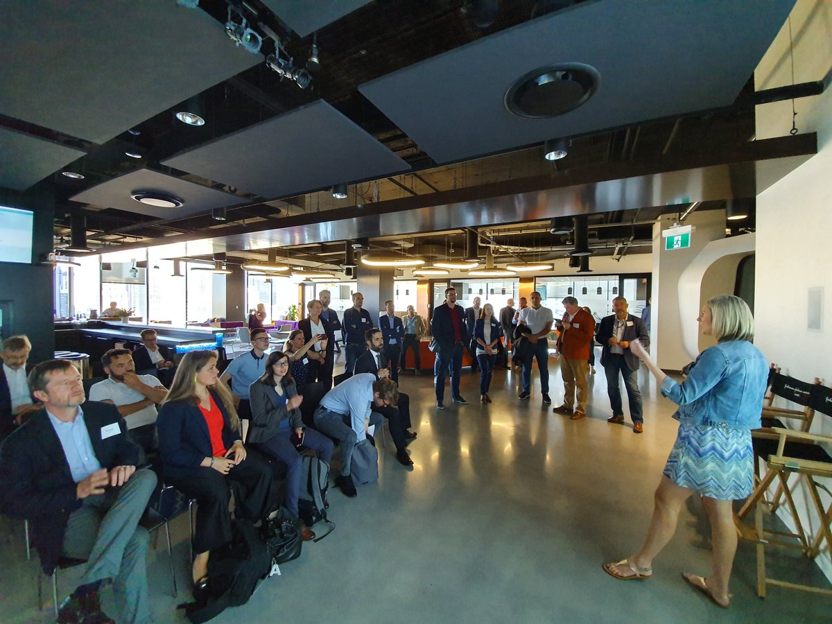 Mission_H2020's tweet photo. 🇪🇺 #cluster delegation is visiting the @MaRSDD on the last day of 🇨🇦 mission. Inspiring tour of @JLABS and an insight into a vibrant start-up ecosystem - Toronto is home to 18 000+ and 400 000 tech employees generating $330 billion of yearly economic impact! https://t.co/Tnq53tq6LI