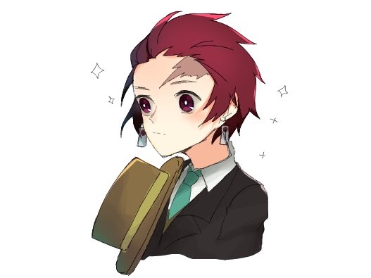 朱色@0083履修完了さんがTwitterに投稿した竈門炭治郎(鬼滅の刃)のイラスト。