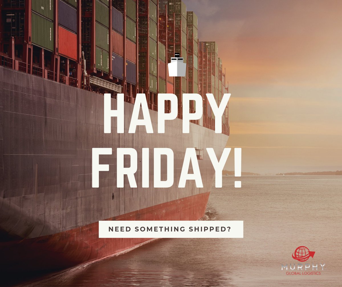 MurphyLogistics's tweet photo. Happy Friday! #globallogistics #tgif #houston #yourfreightforwarder #yourlogisticssolution https://t.co/bgMamVtu5s