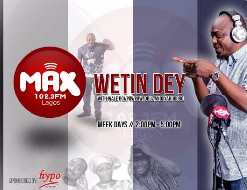 Max1023FM's tweet photo. Time don reach to join the #WetinDey family @walepowpowpow @Obuszalee1 and @iyahjogbo for another interesting episode of #AreaPolice. No miss am! https://t.co/5iPhJ2HqC0