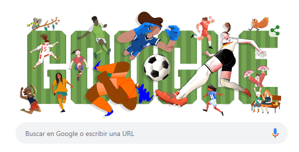 Hoy inicia el #MundialFemenil Y <a href="/Google/">Google</a> le dedica su doodle. El deporte empodera a niñas y mujeres. #Francia2019