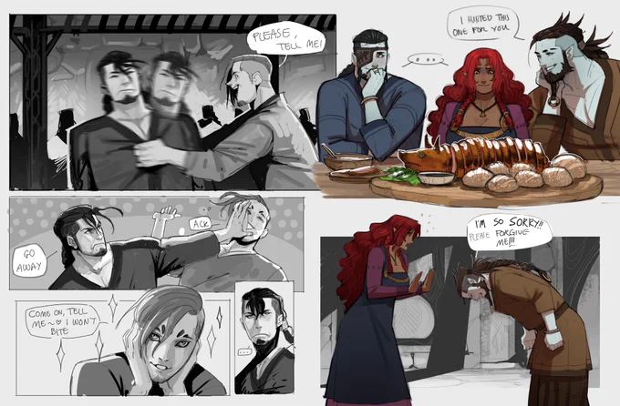 I have so many WIPs around my Viking theme story (ಥ﹏ಥ) #vikings #doodleart 