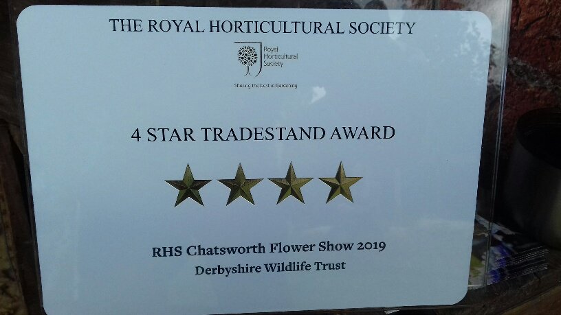 Exciting news!  We won 4 gold stars yesterday at the RHS Chatsworth Flower Show - we couldn't be more chuffed 😍🐸💚🌳!