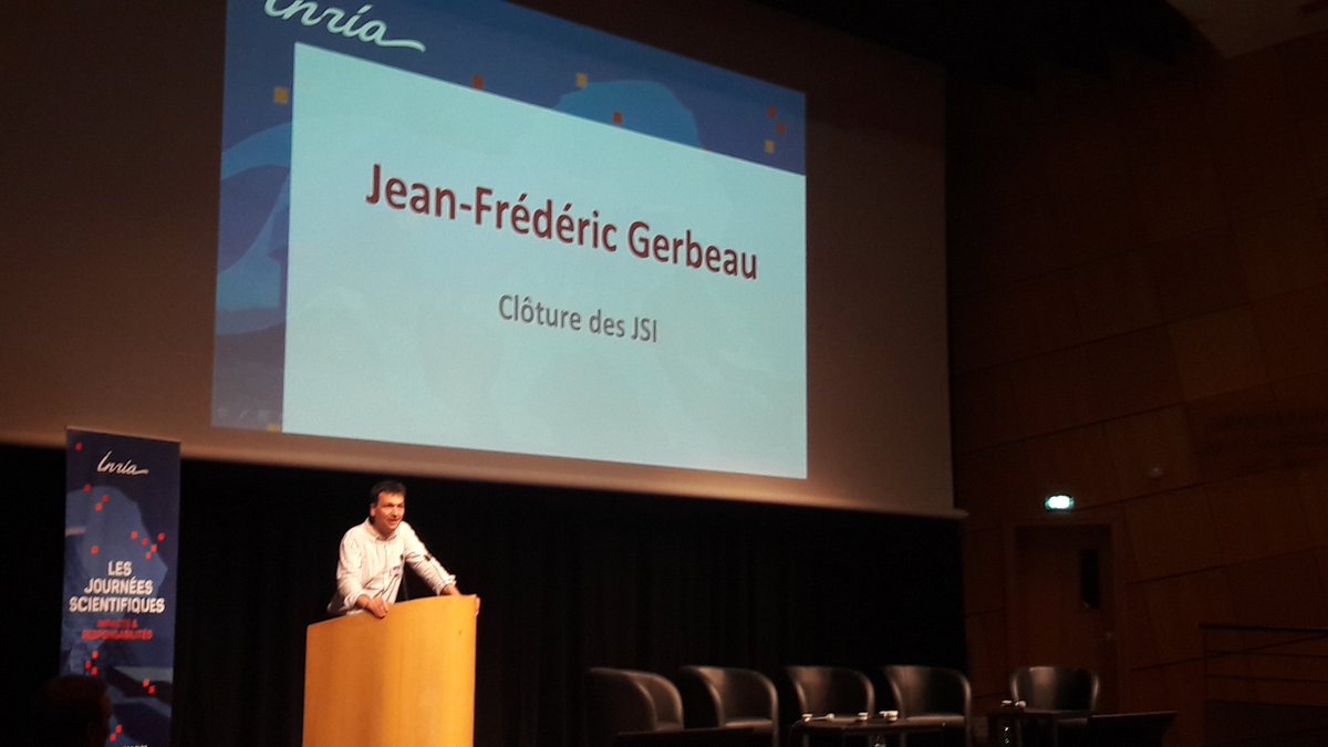 Inria's tweet photo. Les #JSInria2019 se terminent à @inria_grenoble ! Merci à l'@ENSdeLyon pour son accueil. Jean-Frédéric Gerbeau, DG @Inria délégué à la science, clôt ces 3 journées riches en échanges et réflexions sur les impacts des recherches de notre institut. https://t.co/liEHmxWwd7