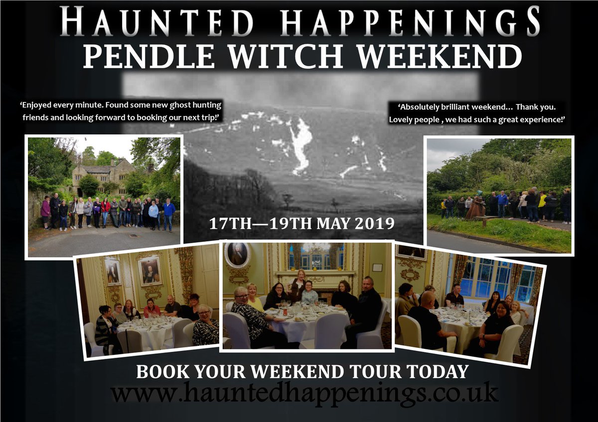 GhostlyWeekends's tweet image. PENDLE WITCH WEEKEND TOURS

Last remaining places on our 8th November 2019 weekend tour...

tinyurl.com/Pendle8thNovem…

Set in the shadow of the infamous Pendle Hill, the Lancaster Witch Weekend ghost hunting experience is a haunted break like no other.