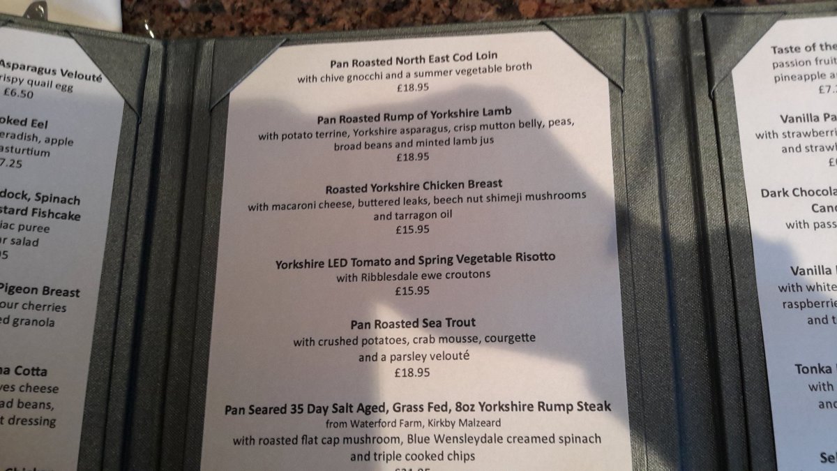 RibblesdaleC's tweet photo. Main courses @thirteenleyburn we both had cod loin. The broth was just incredible: light, but with rich flavour. Cod cooked to perfection.  Yes, I am raving,  but really, it is worth a visit to save about. #leyburn https://t.co/D0WCcrBqgH