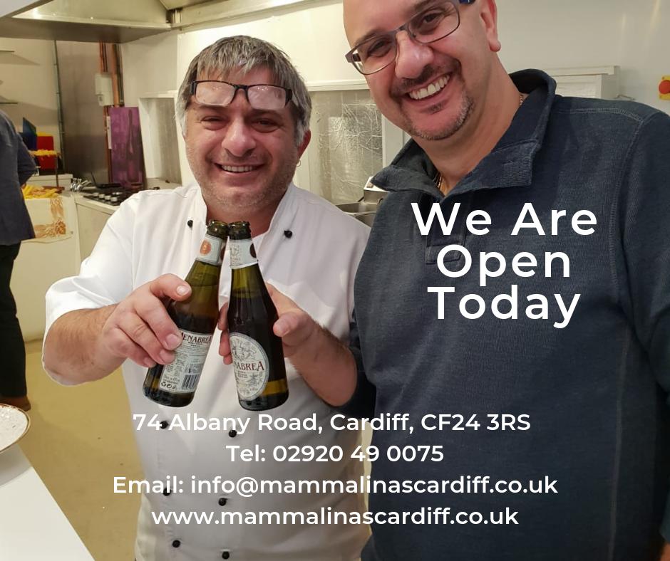 MammaLinas's tweet photo. We will be opening our new #italianrestaurant in #roath , #Cardiff at midday. You are very welcome to come and join us for a 'Mamma Lina's experience. #restaurantcardiff #italianrestaurant #eatingoutcardiff #roathrestaurant https://t.co/px4iOBBHKg