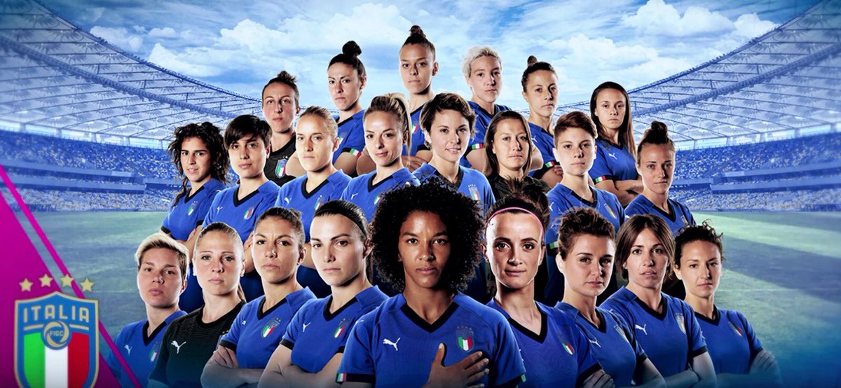 Oggi inizia il campionato mondiale di calcio femminile. Orgogliosa di essere rappresentata da queste forze della natura! Forza ragazze, domenica spaccate tutto 💙