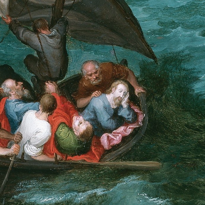 Jesús duerme en la barca