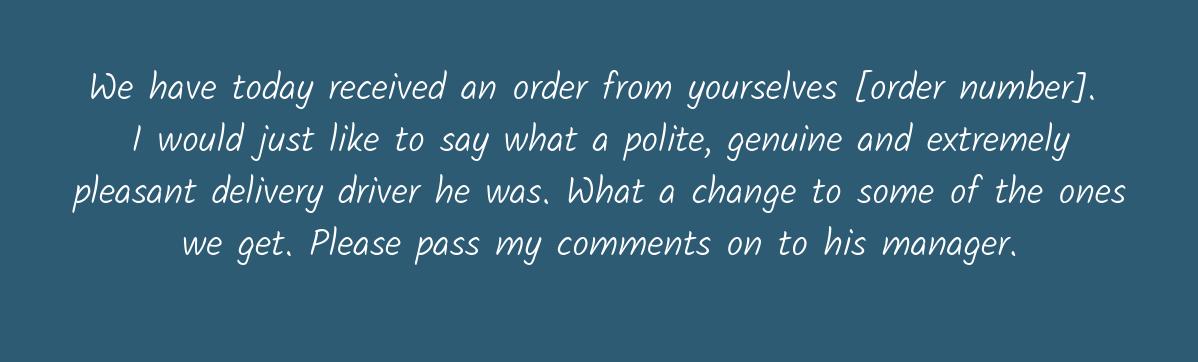 From sales to delivery, at British Thornton we strive to give excellent #CustomerService at every stage of your furniture purchase. Great to receive this feedback from a Birmingham school.
Well done to Brad our driver and all the team delivering great furniture and great service.